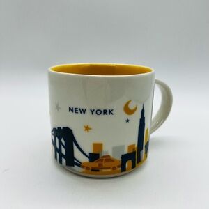 Starbucks New York Skyline Mug - White and Yellow You Are Here Collection NWOB